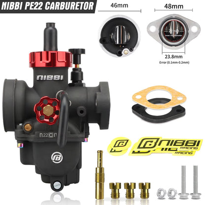 NIBBI PE Series Carburetor  HighPerformance Motorcycle Carburetor For 2T4T Engines 100cc250cc GY6 A 8