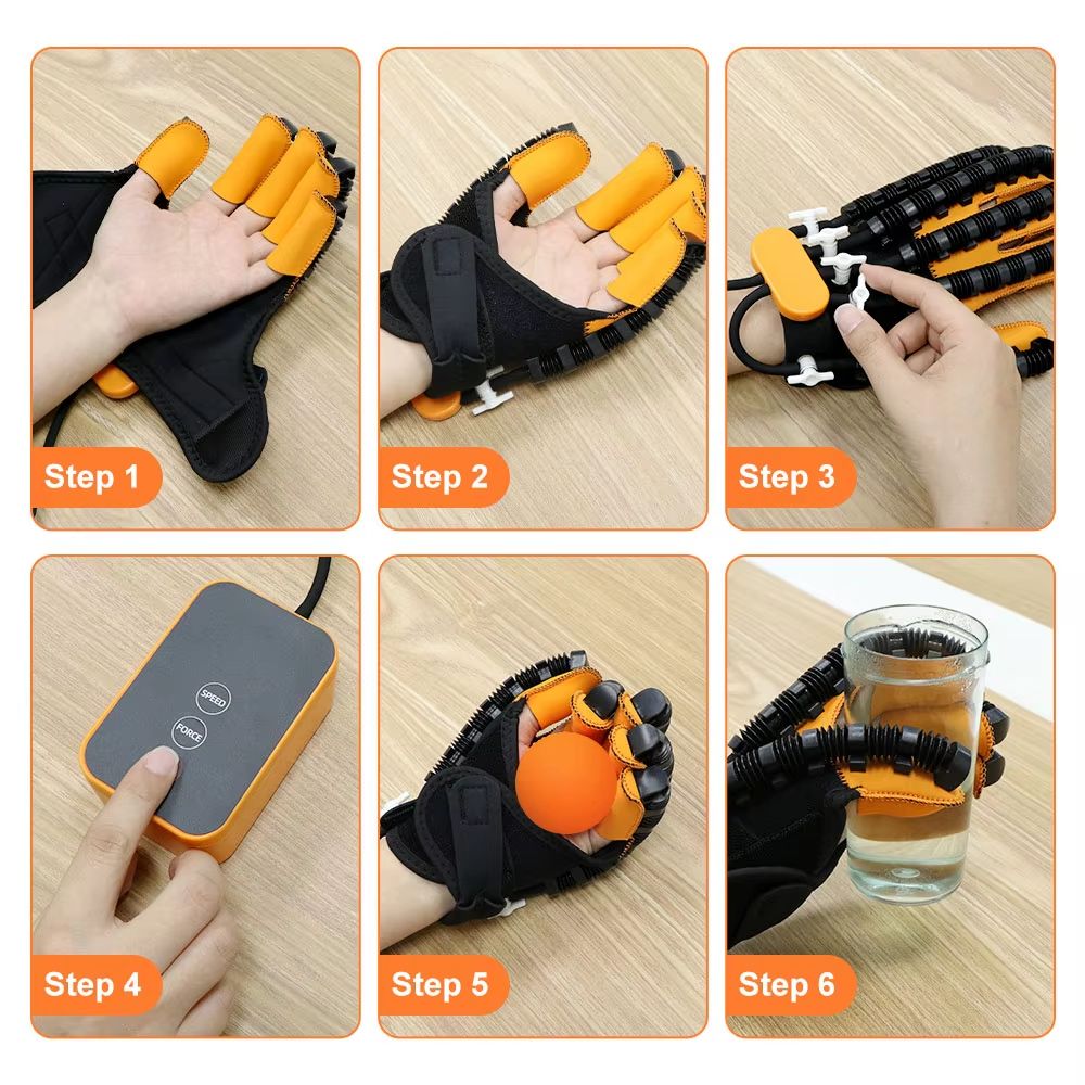 Smart Rehabilitation Robot Gloves For Stroke Recovery Hand Therapy  Finger Massage 15