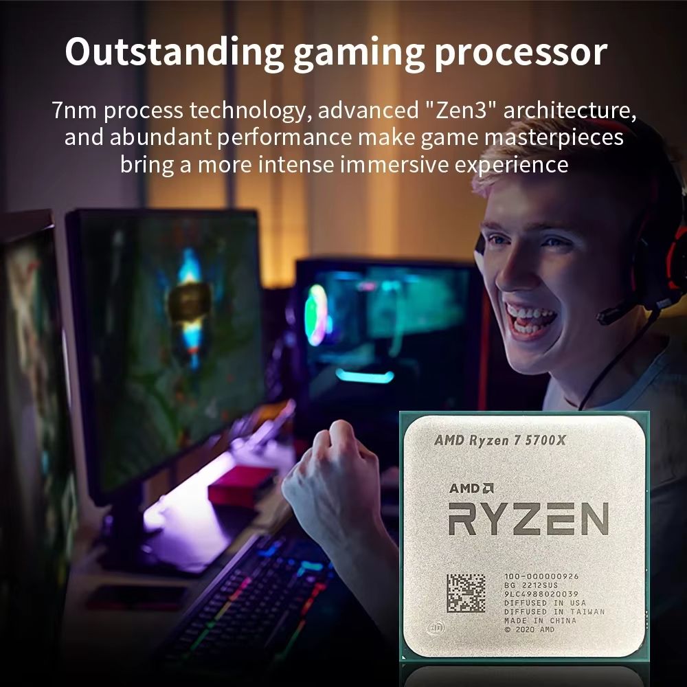 AMD Ryzen 7 5700X 8Core 16Thread Processor 65W AM4 Socket  HighPerformance CPU For Gaming  Producti 3