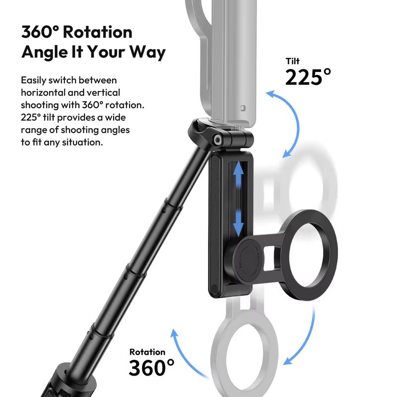 Ulanzi JJ03 Magnetic Phone Tripod  Wireless Grip Selfie Stick  Desktop Tripod For IPhone 16 15 14 1 4