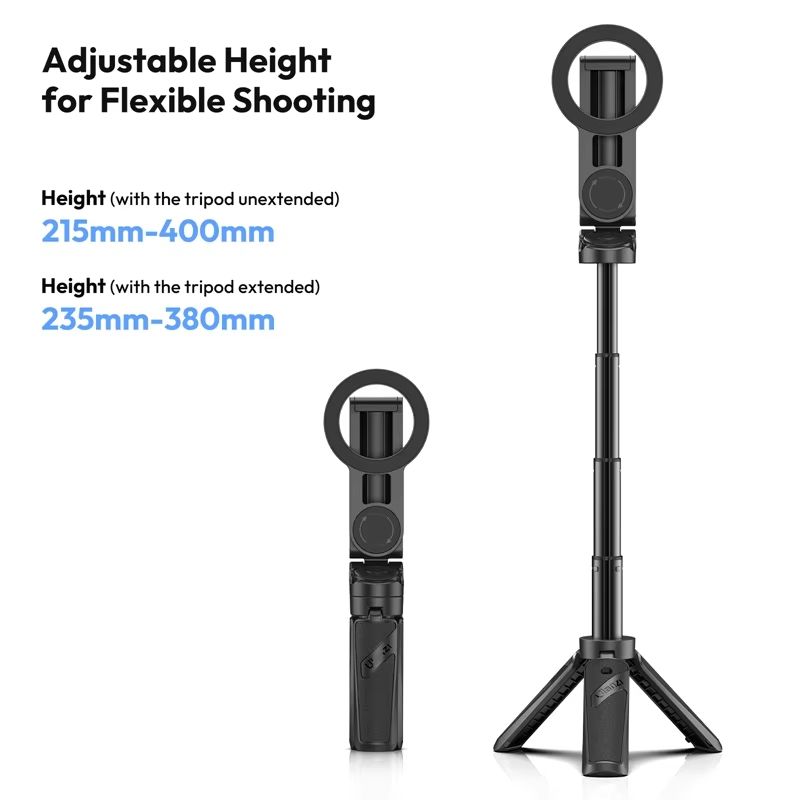 Ulanzi JJ03 Magnetic Phone Tripod  Wireless Grip Selfie Stick  Desktop Tripod For IPhone 16 15 14 1 5