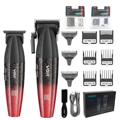 VGR V640 Professional Hair Trimmer  9000RPM Cordless Clipper With Adjustable Blade For Mens Groomin 9