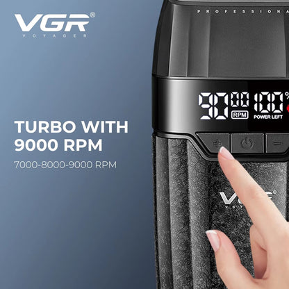 VGR V640 Professional Hair Trimmer  9000RPM Cordless Clipper With Adjustable Blade For Mens Groomin 4