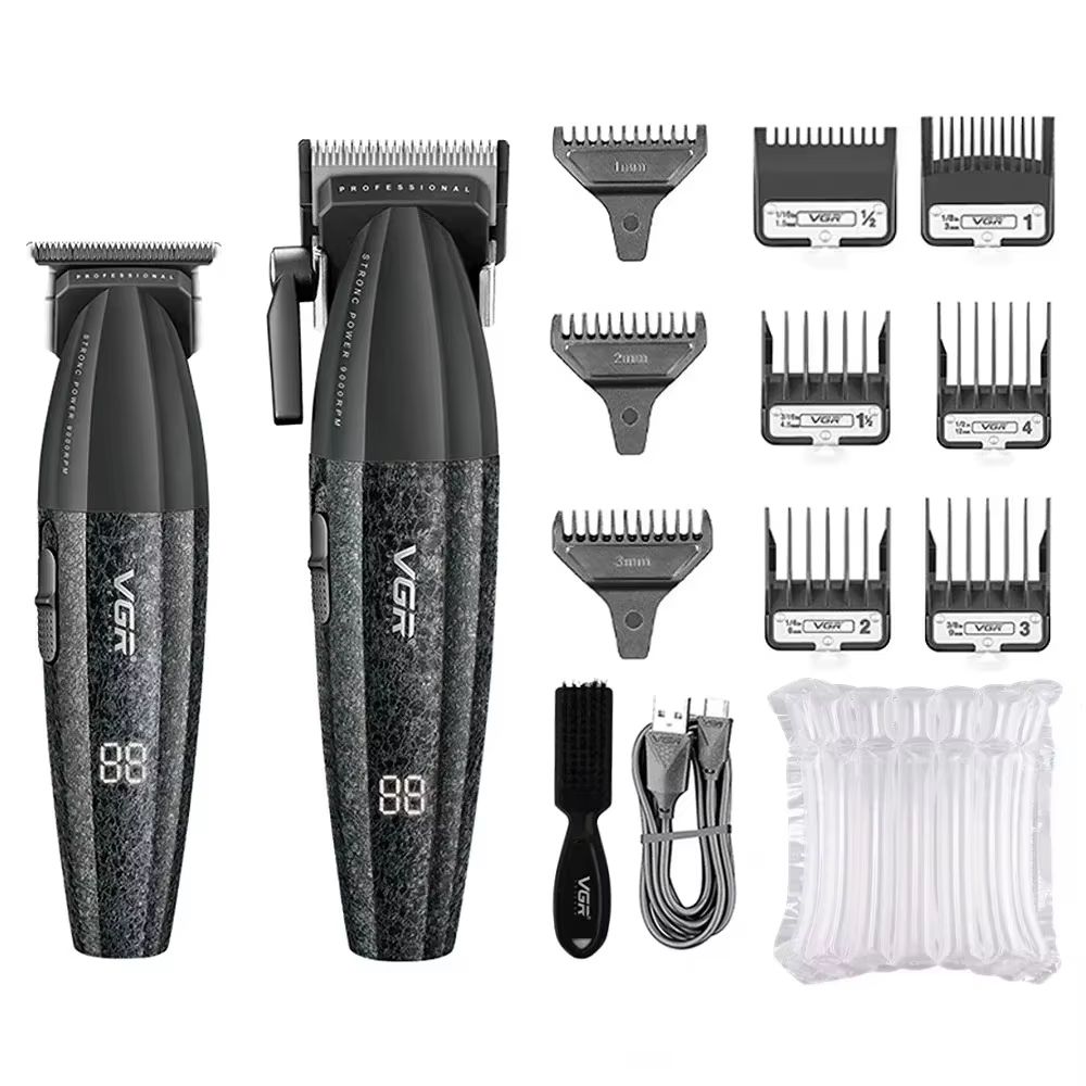 VGR V640 Professional Hair Trimmer  9000RPM Cordless Clipper With Adjustable Blade For Mens Groomin 7