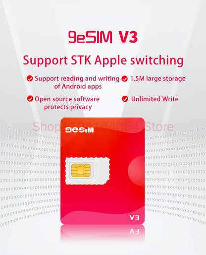 9eSIM V3 eSIM to SIM Card Adapter – Removable eUICC Converter Module for iPhone 15 & 16 Pro Max