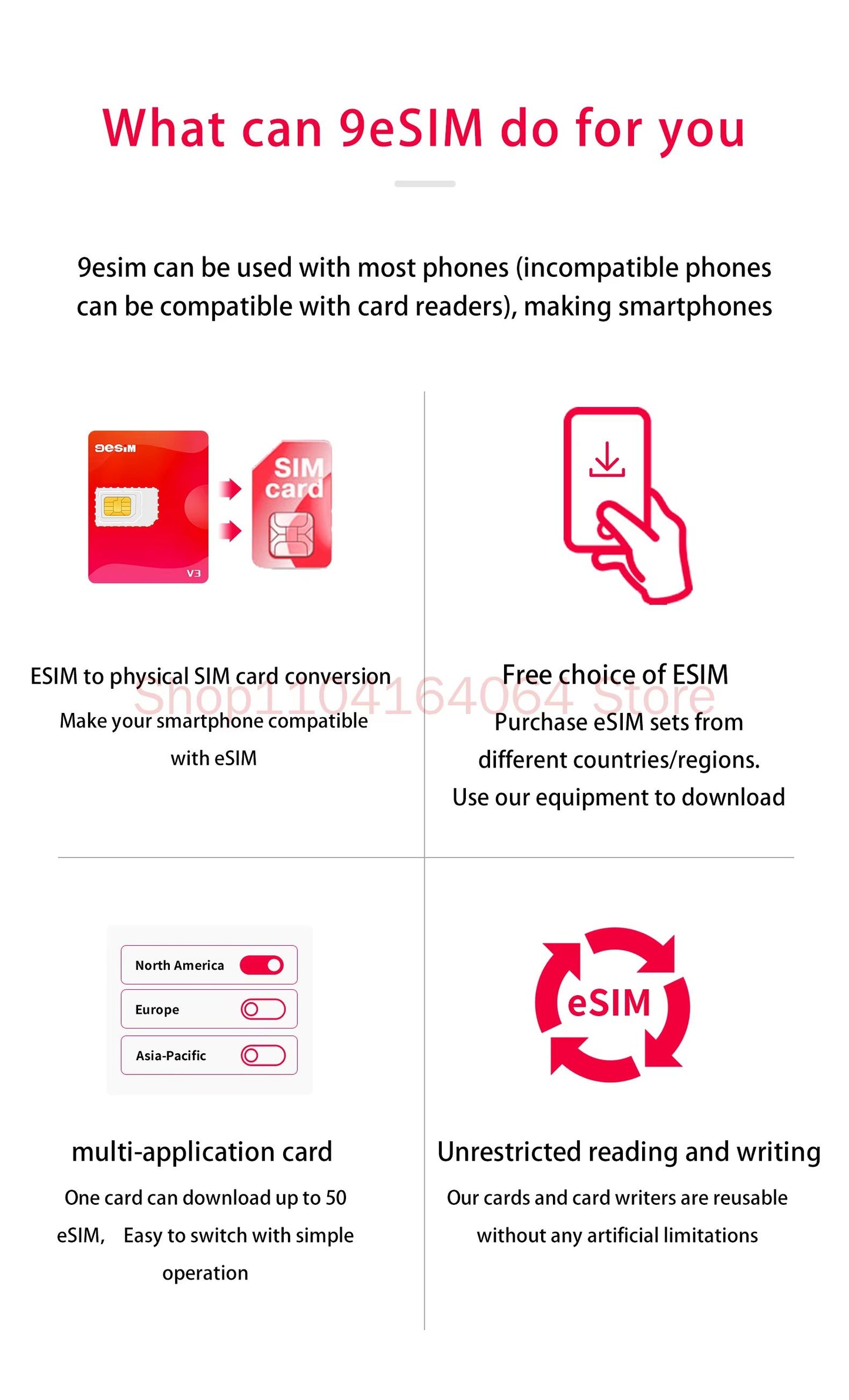 9eSIM V3 ESIM To SIM Card Adapter  Removable EUICC Converter Module For IPhone 15  16 Pro Max 2