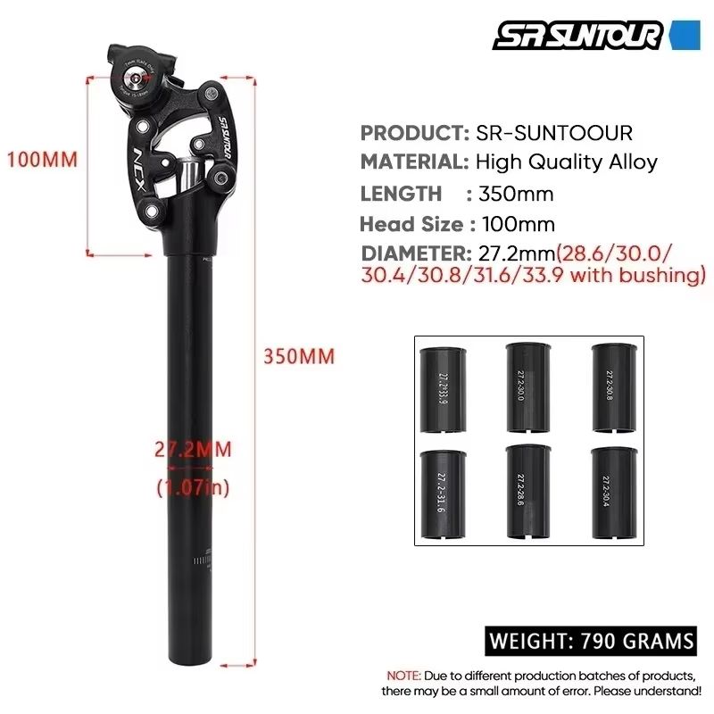 SR Suntour NCX Bicycle Suspension Seat Post  50mm Travel ShockAbsorbing Seatpost For MTB And Road B 2