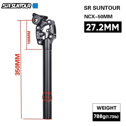 SR Suntour NCX Bicycle Suspension Seat Post  50mm Travel ShockAbsorbing Seatpost For MTB And Road B 3