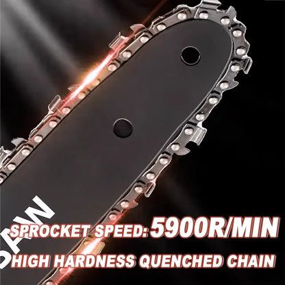12 Inch Brushless Electric Chainsaw Cordless With LED Display  Wood Cutting Power Tool Compatible W 4