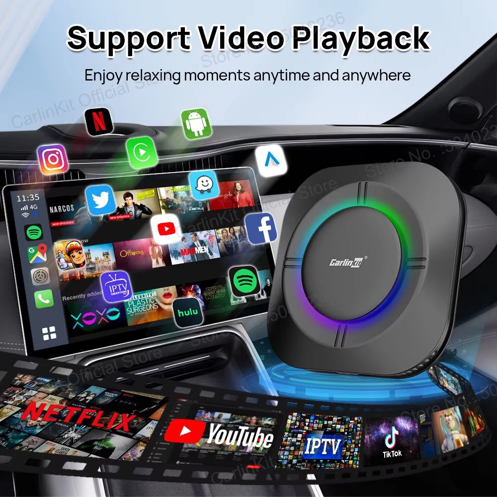 2025 CarPlay AI Box With Android 13  8Core CPU 5G WiFi GPS Wireless Android Auto  Netflix Smart TV  1
