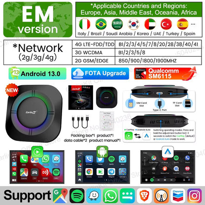 2025 CarPlay AI Box With Android 13  8Core CPU 5G WiFi GPS Wireless Android Auto  Netflix Smart TV  6