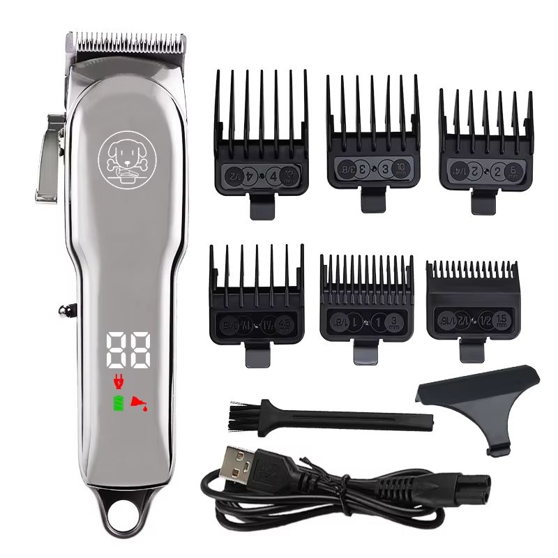 Professional Pet Grooming Clipper  Quiet Dog Hair Trimmer And Cat Shaver With Complete Grooming Kit 6