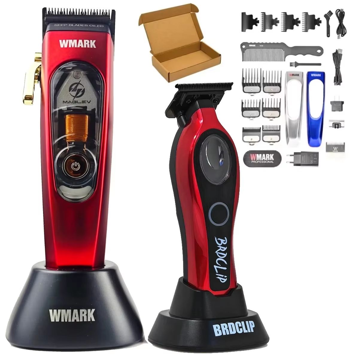 WMARK NG9004 Professional Hair Clipper  BRDCLIP M3T Electric Trimmer With DLC Blade For Barbers And 7
