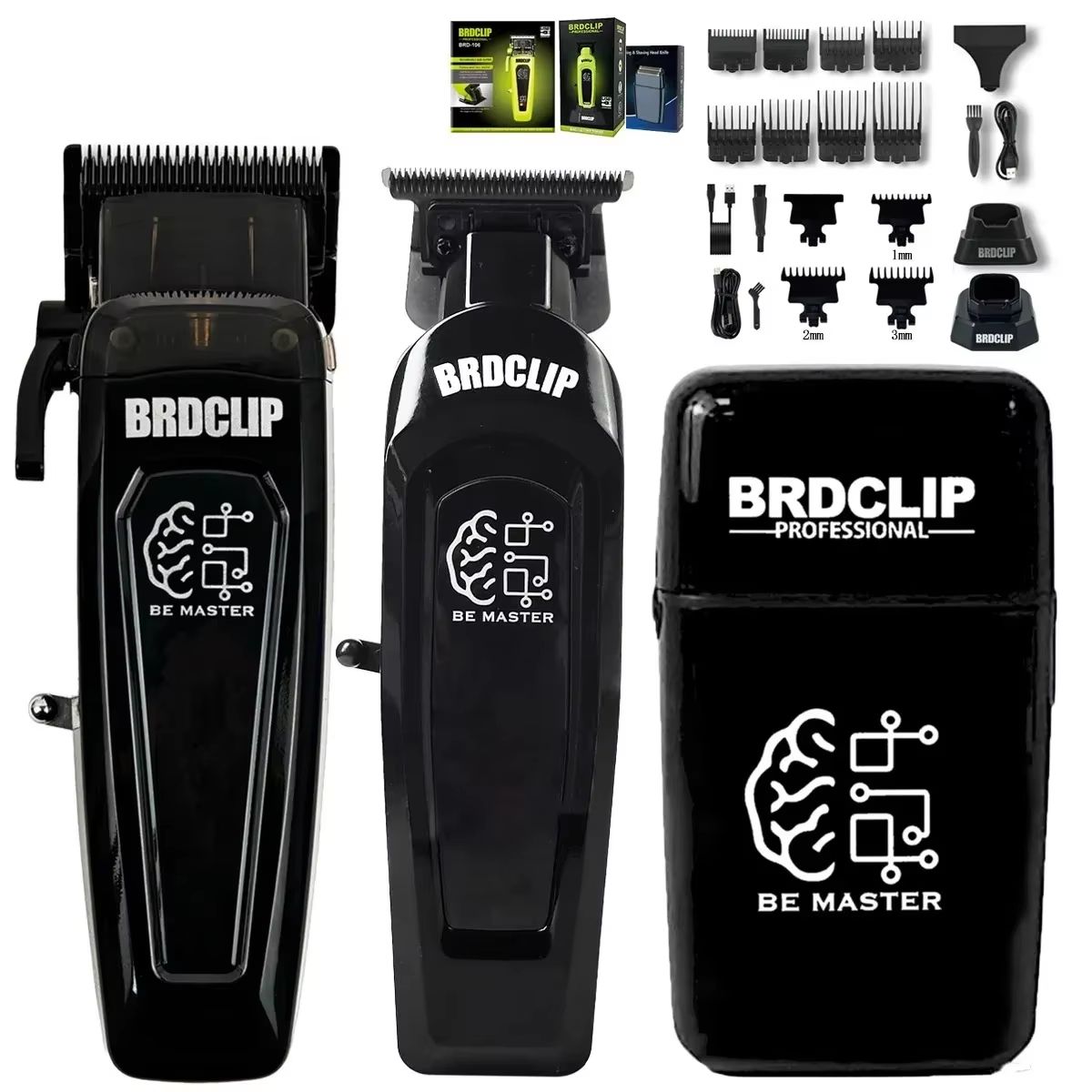 WMARK NG9004 Professional Hair Clipper  BRDCLIP M3T Electric Trimmer With DLC Blade For Barbers And 12