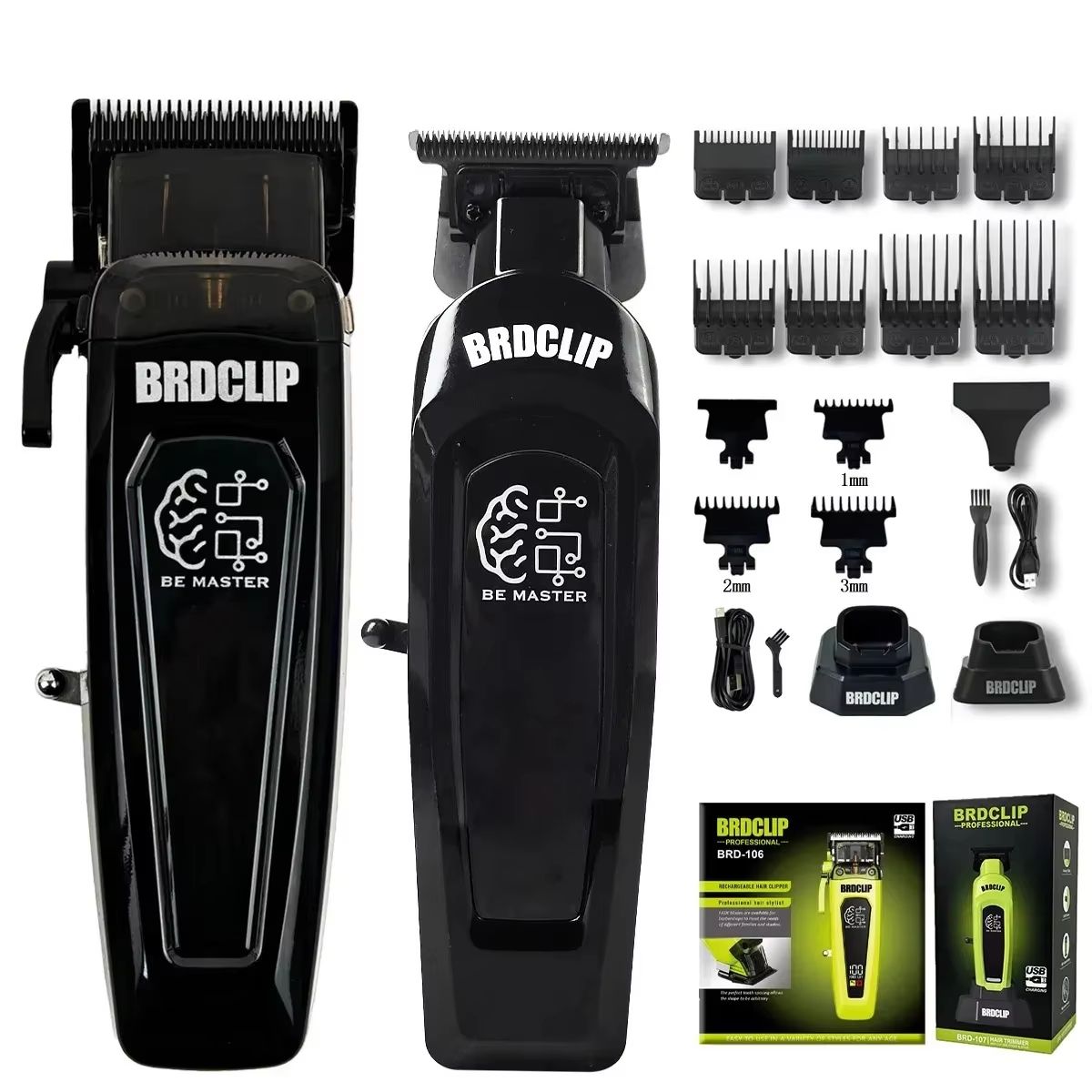 WMARK NG9004 Professional Hair Clipper  BRDCLIP M3T Electric Trimmer With DLC Blade For Barbers And 15