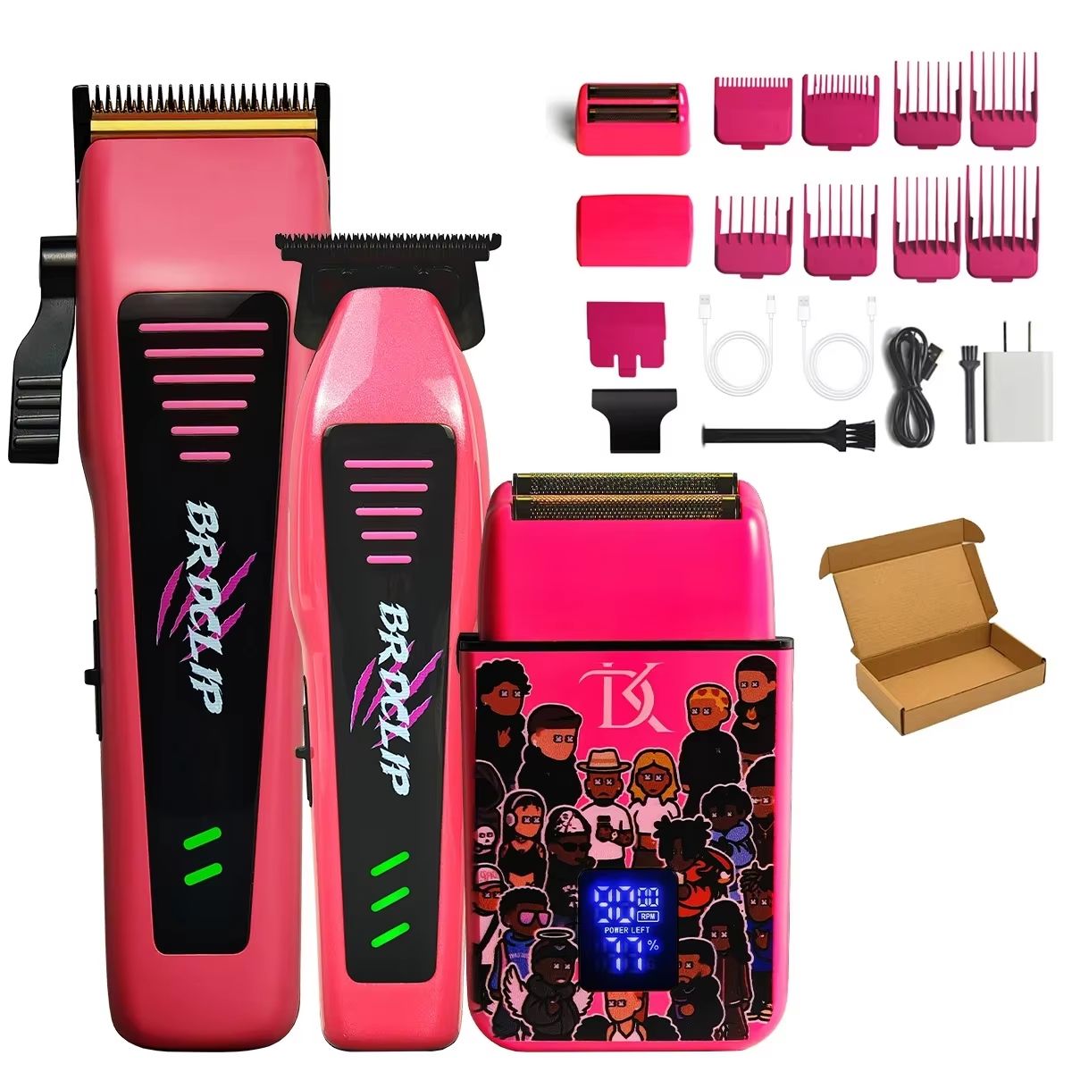 WMARK NG9004 Professional Hair Clipper  BRDCLIP M3T Electric Trimmer With DLC Blade For Barbers And 18