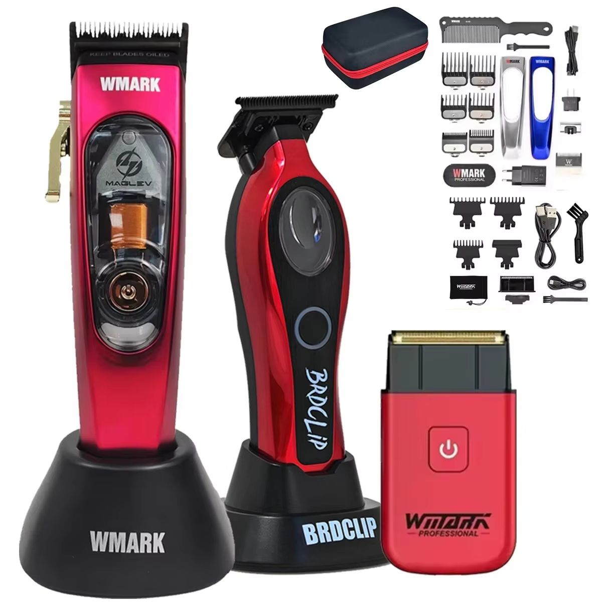 WMARK NG9004 Professional Hair Clipper  BRDCLIP M3T Electric Trimmer With DLC Blade For Barbers And 19