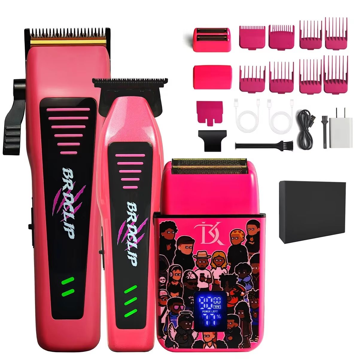 WMARK NG9004 Professional Hair Clipper  BRDCLIP M3T Electric Trimmer With DLC Blade For Barbers And 20
