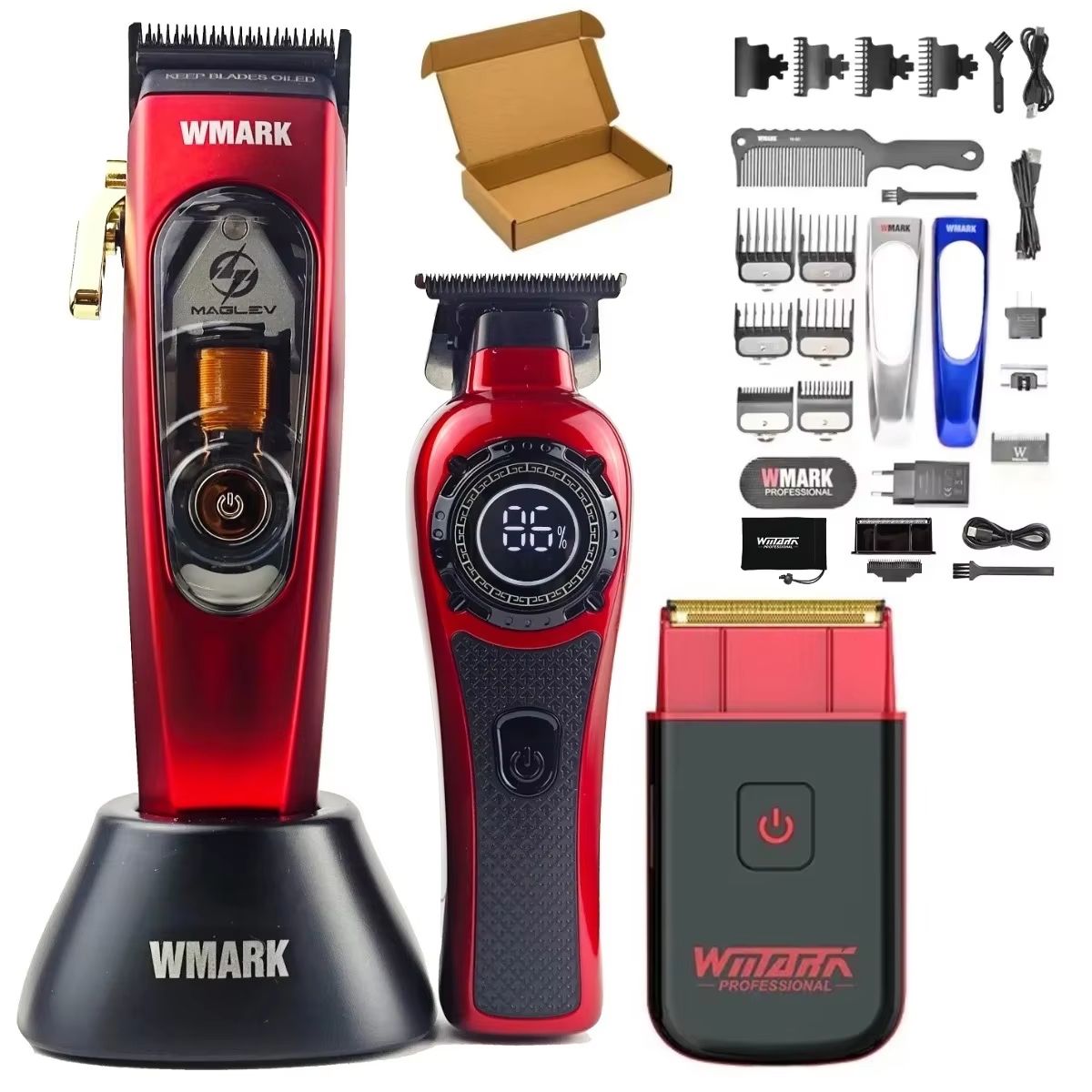 WMARK NG9004 Professional Hair Clipper  BRDCLIP M3T Electric Trimmer With DLC Blade For Barbers And 21