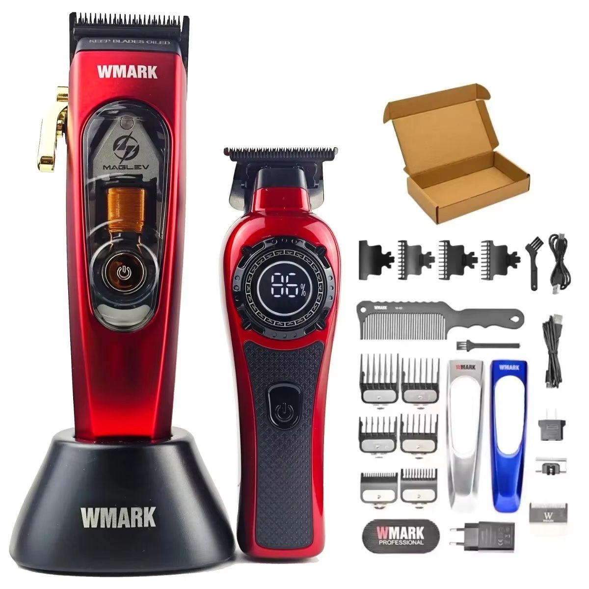 WMARK NG9004 Professional Hair Clipper  BRDCLIP M3T Electric Trimmer With DLC Blade For Barbers And 22
