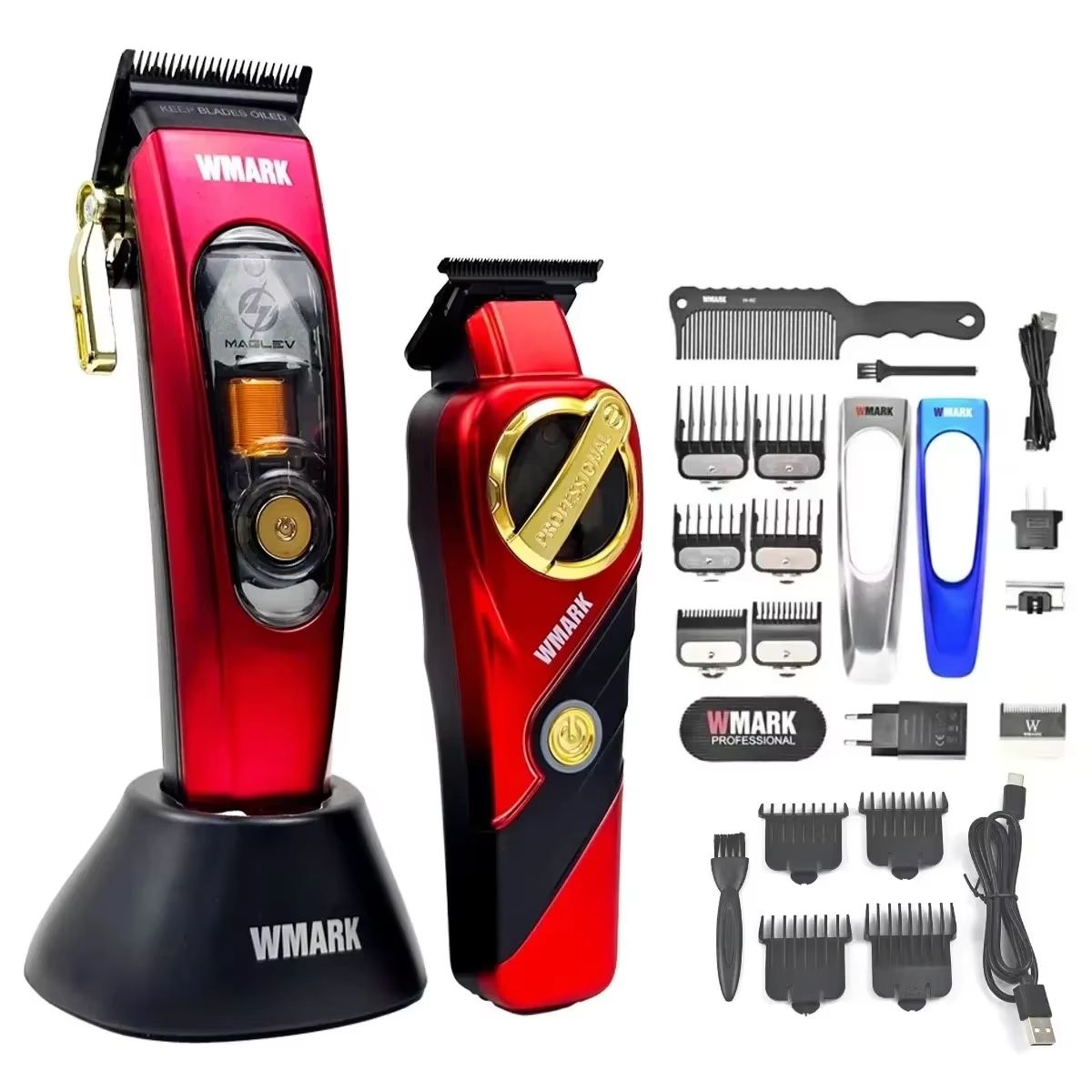 WMARK NG9004 Professional Hair Clipper  BRDCLIP M3T Electric Trimmer With DLC Blade For Barbers And 24