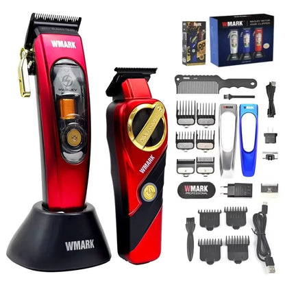 WMARK NG9004 Professional Hair Clipper  BRDCLIP M3T Electric Trimmer With DLC Blade For Barbers And 25