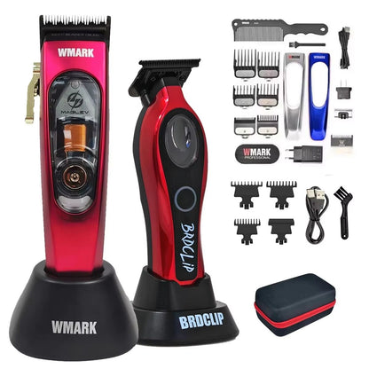 WMARK NG9004 Professional Hair Clipper  BRDCLIP M3T Electric Trimmer With DLC Blade For Barbers And 26