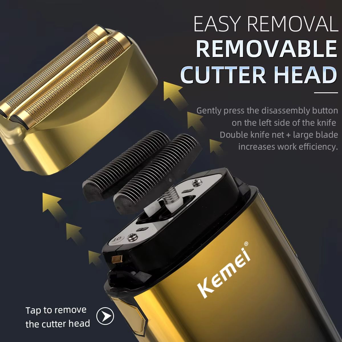 Kemei KMTX10 Professional Electric Shaver  7500RPM Beard Trimmer And Rechargeable Hair Razor For Me 4