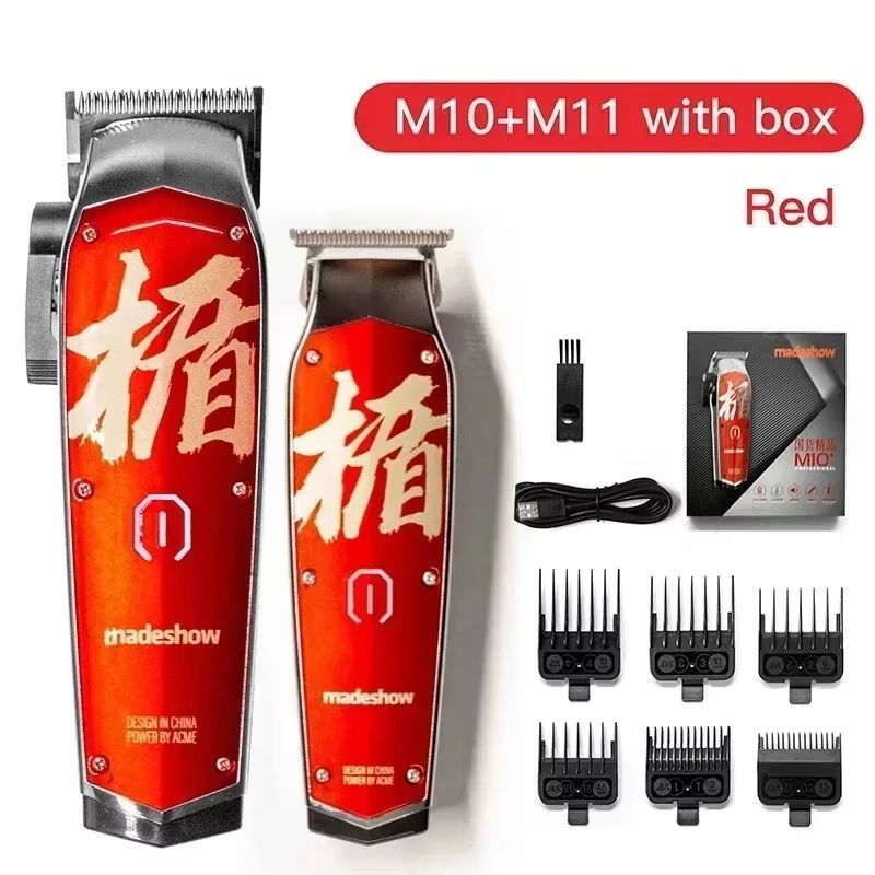 Madeshow M10 M11 Cordless Hair Clippers  Professional Barber Clipper  Haircut Machine For Men 7