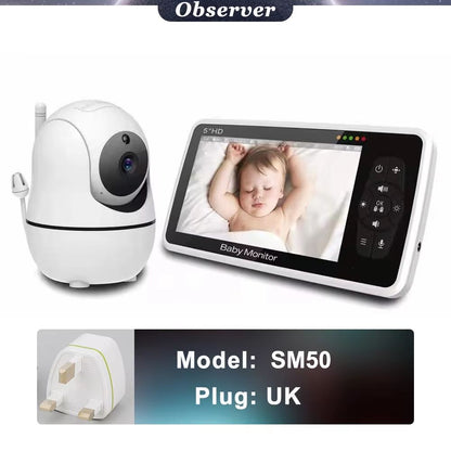 5 Inch Video Baby Monitor With Camera  4X Zoom Temperature Sensor TwoWay Audio  Lullabies 9