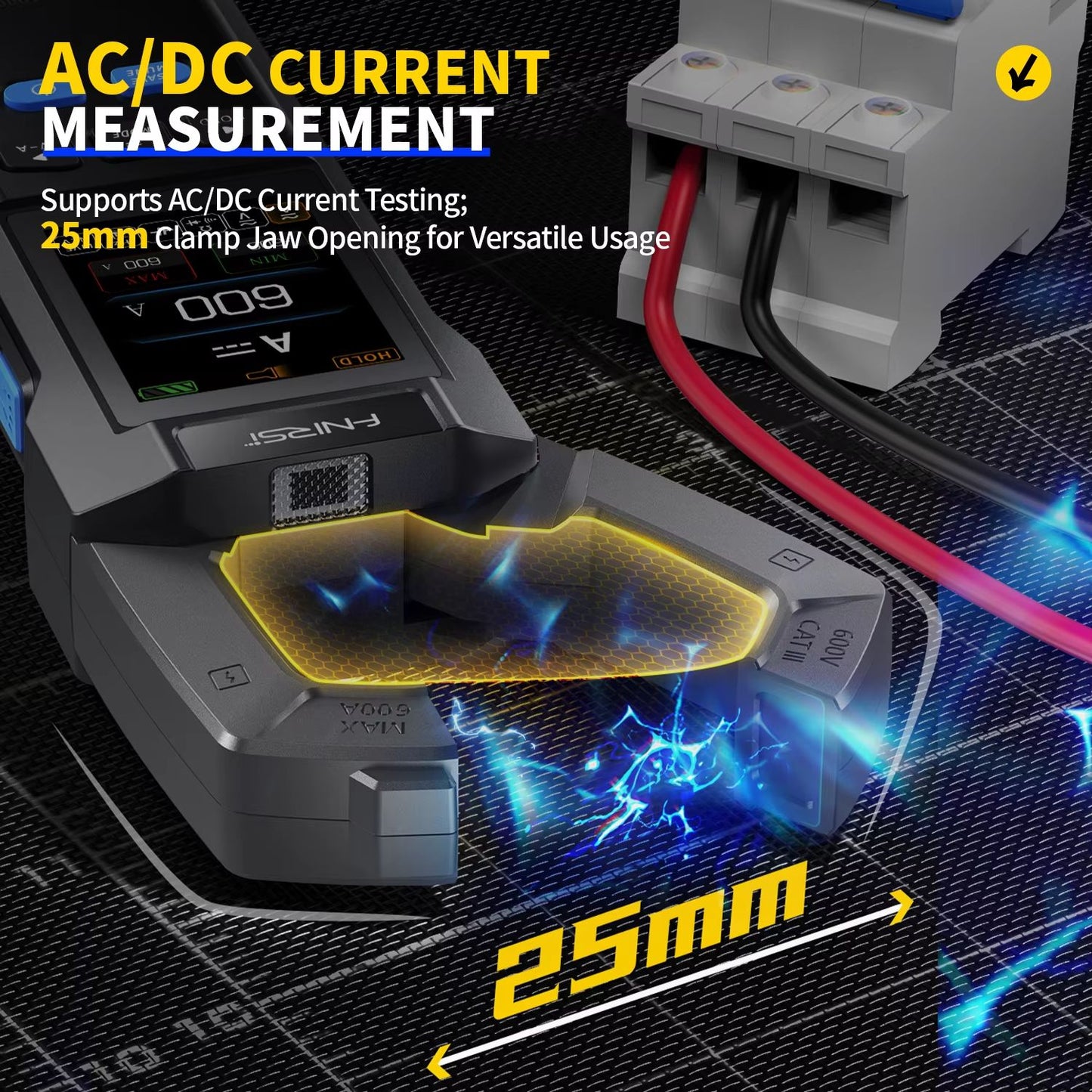 FNIRSI DMC100 Digital Clamp Meter With DCAC Current Measurement 10000 Counts And USB Charger 2