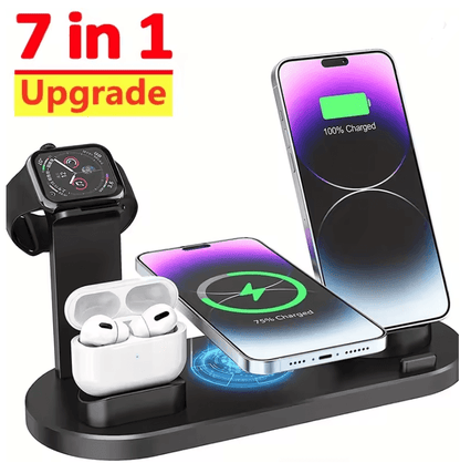 7 in 1 Wireless Charger Stand for iPhone Apple Watch and AirPods
