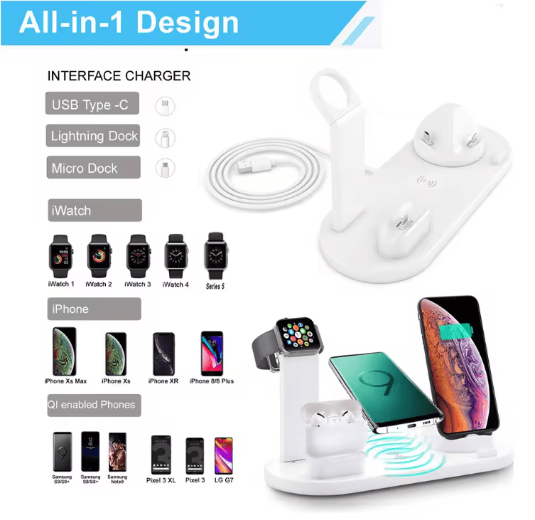 7 In 1 Wireless Charger Stand For IPhone Apple Watch And AirPods 1