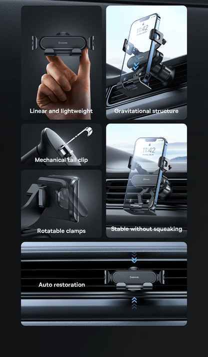 Baseus Car Phone Holder Air Vent Mount For IPhone And Samsung 1