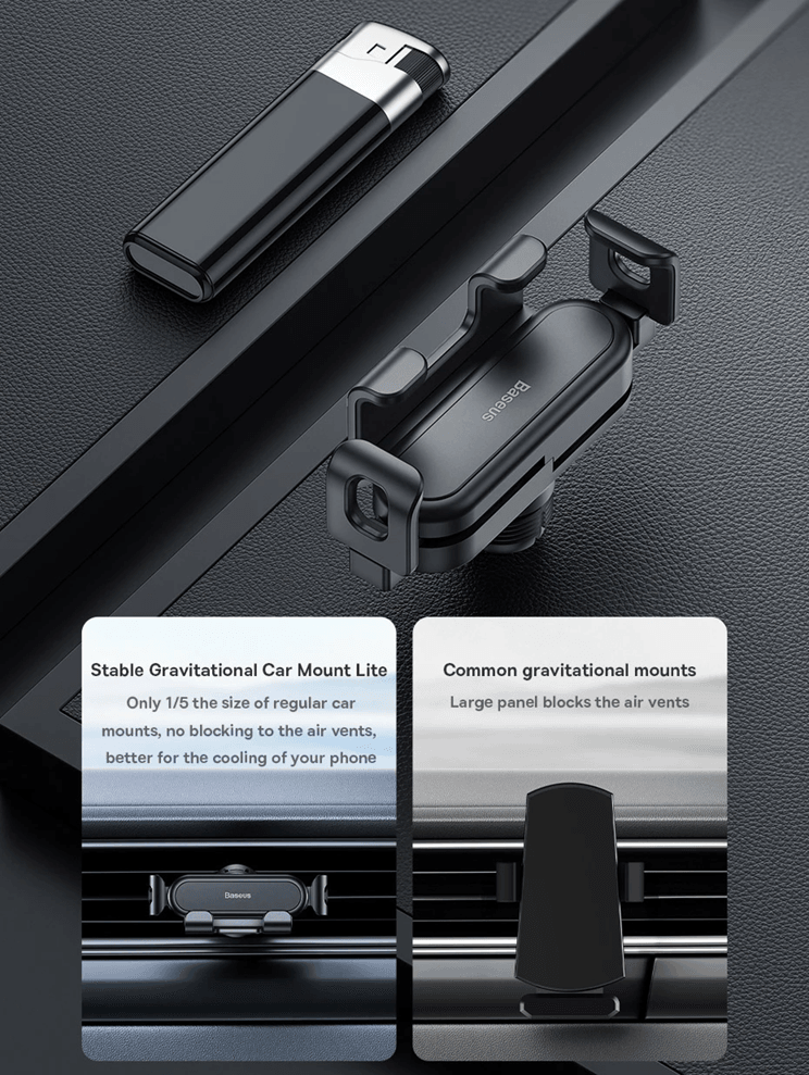 Baseus Car Phone Holder Air Vent Mount For IPhone And Samsung 2
