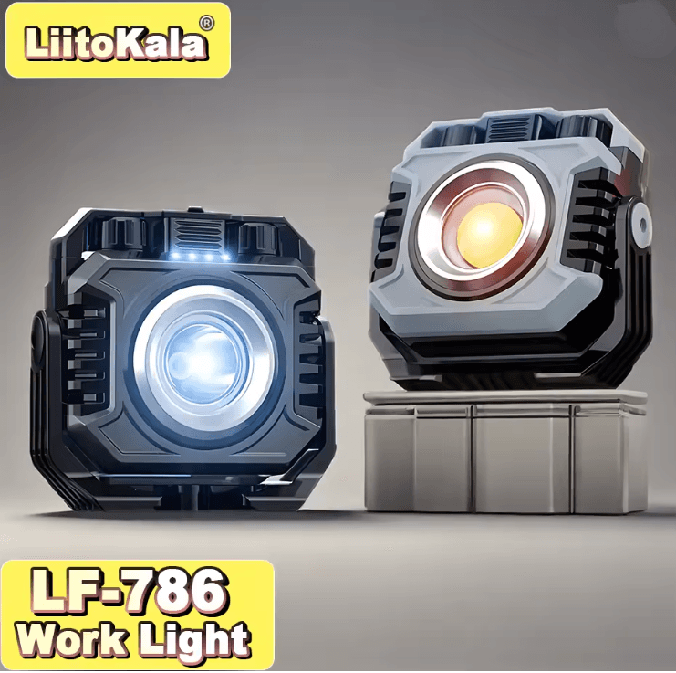 LiitoKala Rechargeable Magnetic Work Light with 5000mAh Battery