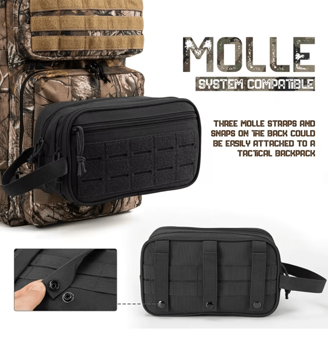 Tactical Toiletry Bag for Men Travel Shaving and Hygiene Organizer