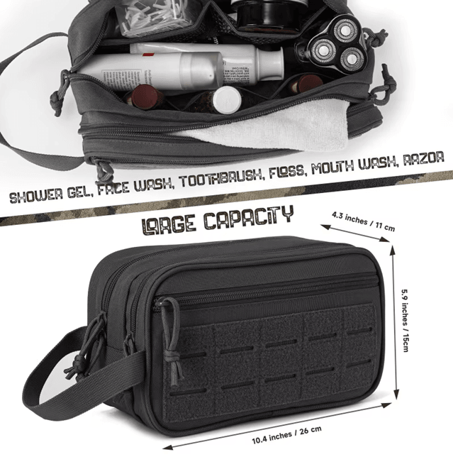 Tactical Toiletry Bag For Men Travel Shaving And Hygiene Organizer 1