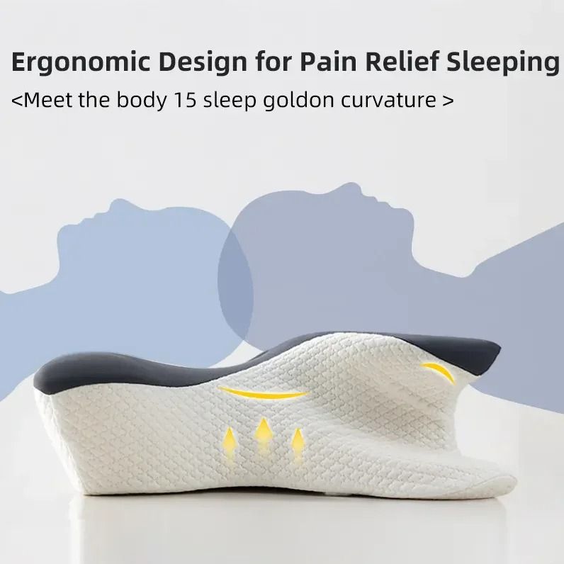 Butterfly Shape Memory Foam Pillow With Neck Support Orthopedic Cervical Health Care Cushion 2