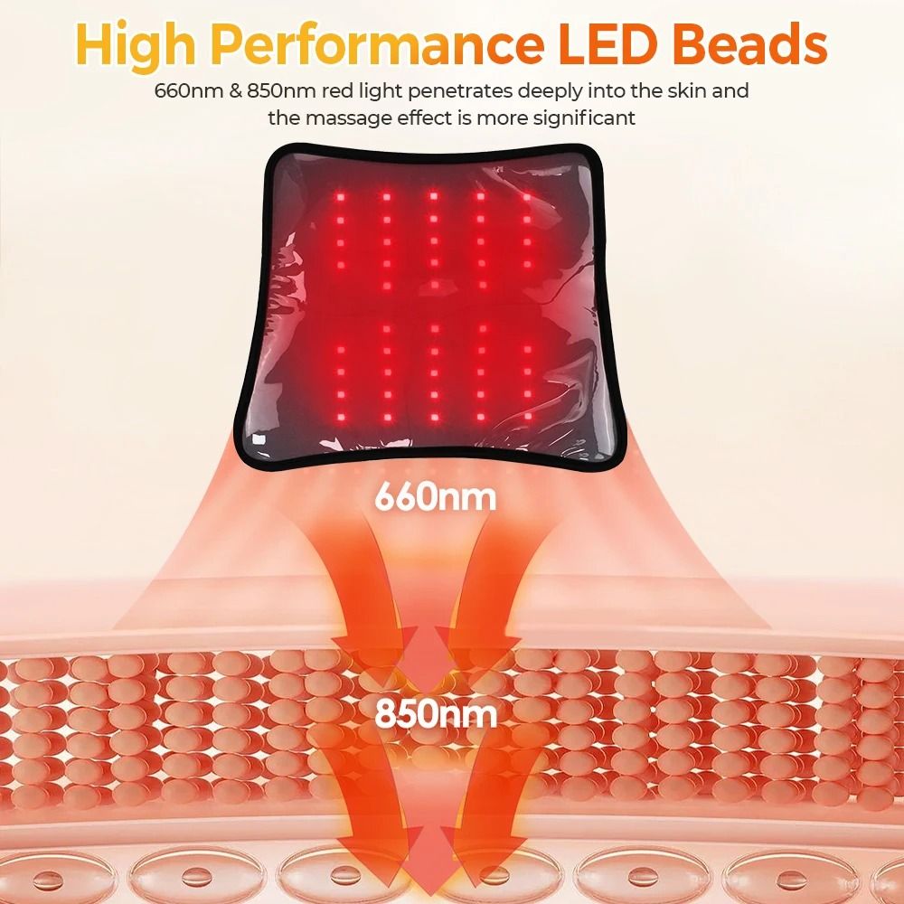 Electric Infrared Knee Pad Heating Vibration Massager For Back Waist And Leg Joint Support 3