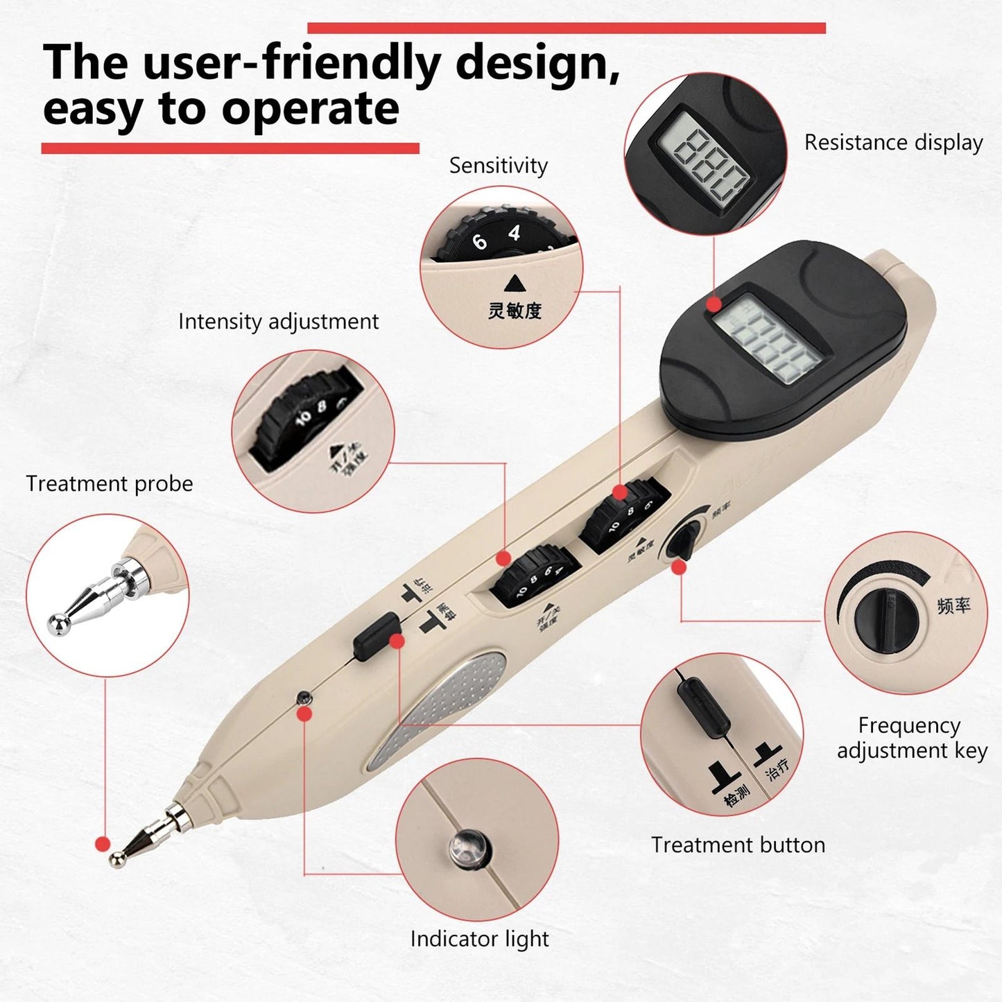 Electronic Acupuncture Pen With Tens Point Detector And Meridian Therapy For Pain Relief 2