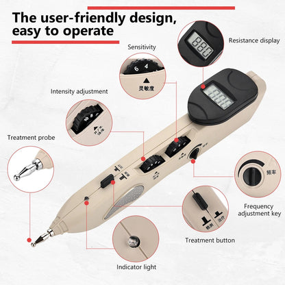 Electronic Acupuncture Pen With Tens Point Detector And Meridian Therapy For Pain Relief 2