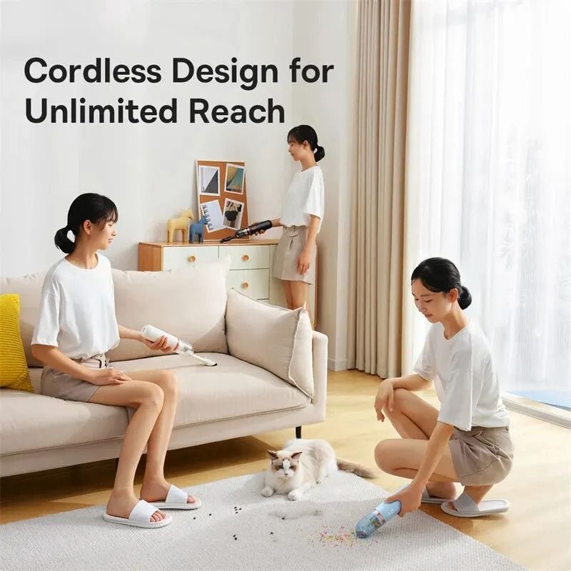 Car Vacuum Cleaner Mini Handheld 6000Pa 2 In 1 Suction And Blower For Home Car Office 2