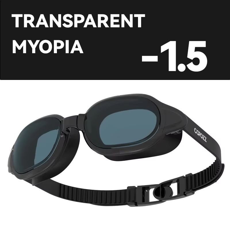 COPOZZ Prescription Swimming Goggles  Professional AntiFog Myopia Swim Glasses For Men  Women 19