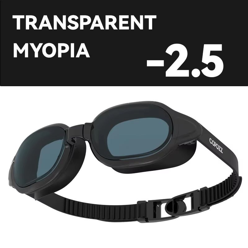 COPOZZ Prescription Swimming Goggles  Professional AntiFog Myopia Swim Glasses For Men  Women 21