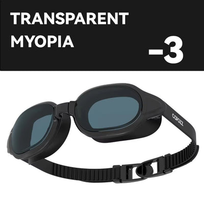 COPOZZ Prescription Swimming Goggles  Professional AntiFog Myopia Swim Glasses For Men  Women 22