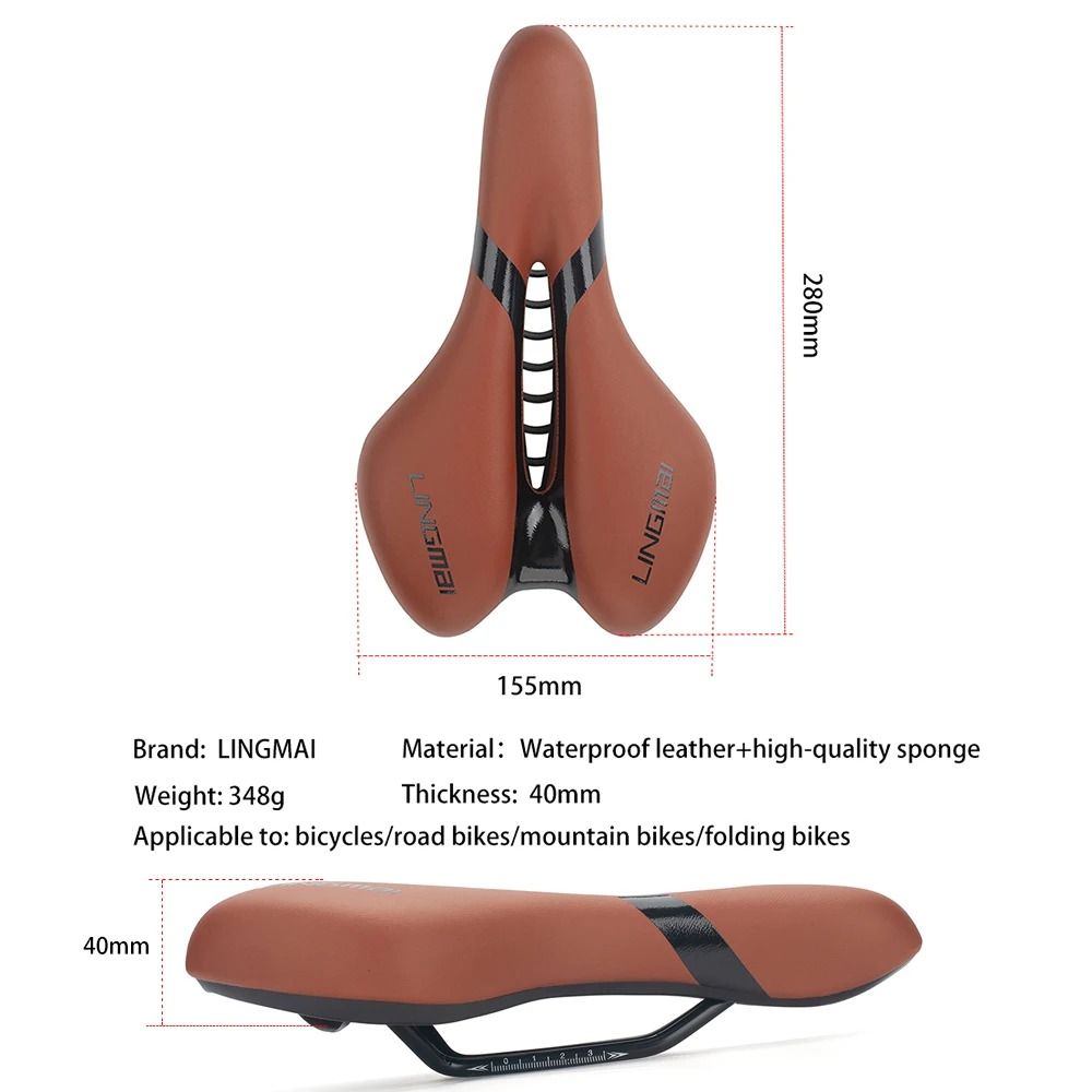Waterproof Bicycle Saddle Soft Shock Absorbing Cushion Seat For Mountain And Road Bikes 2