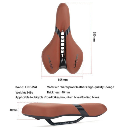 Waterproof Bicycle Saddle Soft Shock Absorbing Cushion Seat For Mountain And Road Bikes 2