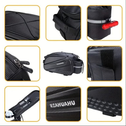 Bicycle Rear Seat Bag Large Capacity Waterproof Foldable Cycling Storage 4