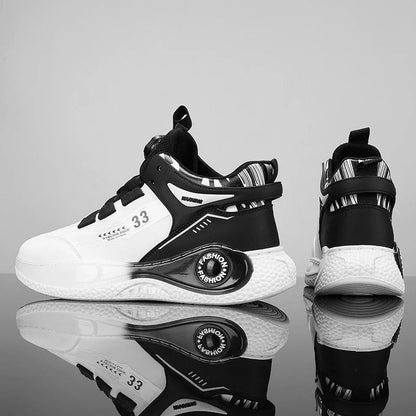 Mens Sneakers Rotating Buckle Non Slip Lace Up Durable Outdoor Shoes 2